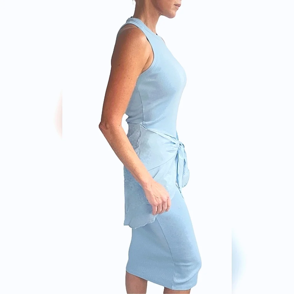 🎁SPECIAL🎁VERONICA BEARD Odeon Layered Ribbed Stretch Midi Dress - Picture 5 of 11